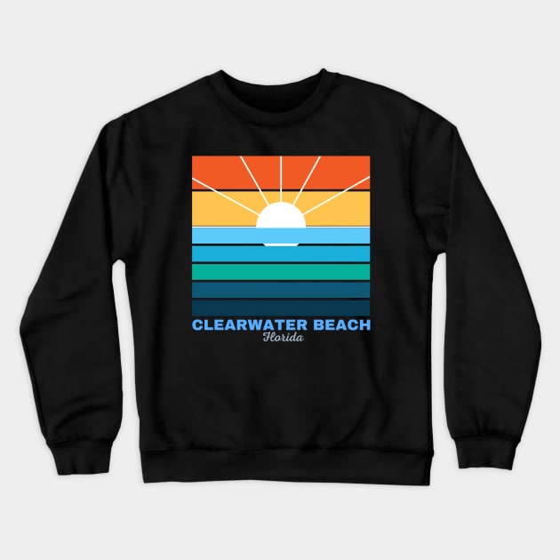 Clearwater Beach Florida Crewneck Sweatshirt by MtWoodson